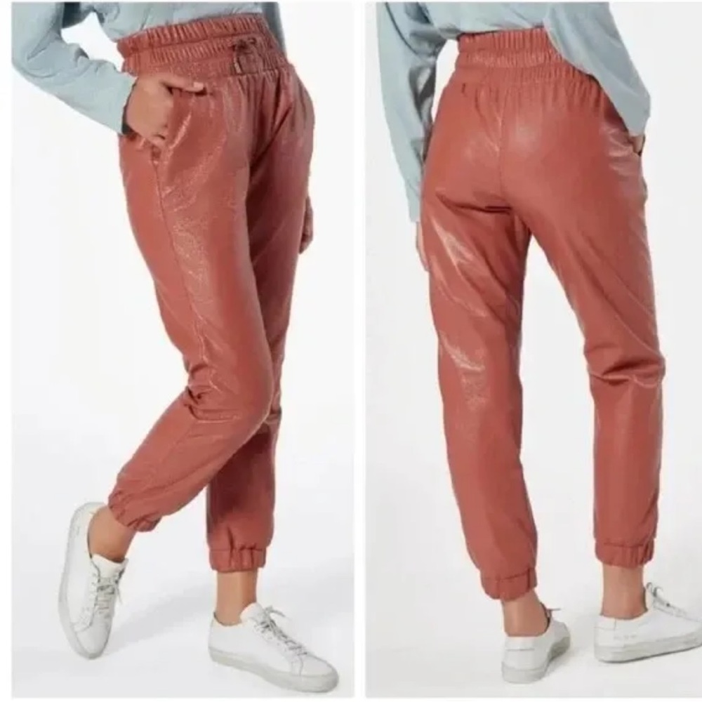 NWT JOIE Wadley Cropped Vegan Leather Drawstring Pants XS